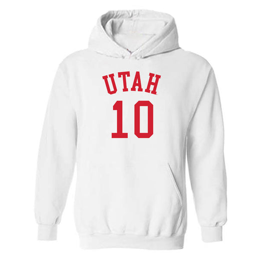 Utah - NCAA Men's Basketball : Jahki Howard - Replica Shersey Hooded Sweatshirt-0