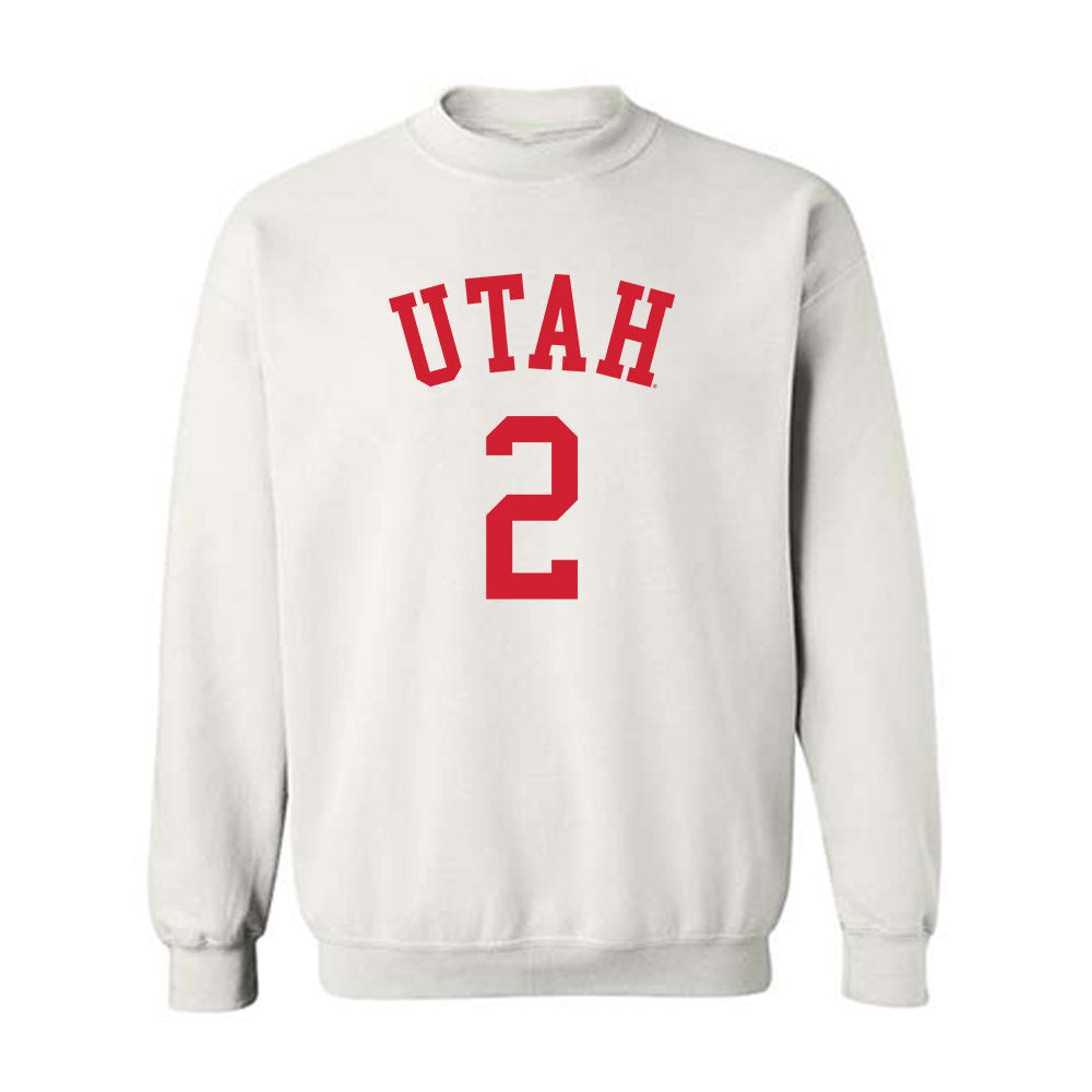 Utah - NCAA Men's Basketball : Jackson Holcombe - Replica Shersey Crewneck Sweatshirt-0