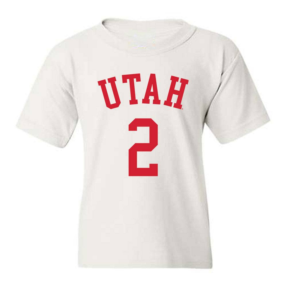 Utah - NCAA Men's Basketball : Jackson Holcombe - Replica Shersey Youth T-Shirt-0