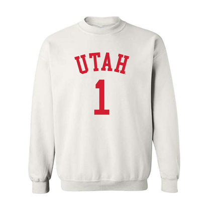 Utah - NCAA Women's Basketball : Avery Hjelmstad - Replica Shersey Crewneck Sweatshirt-0