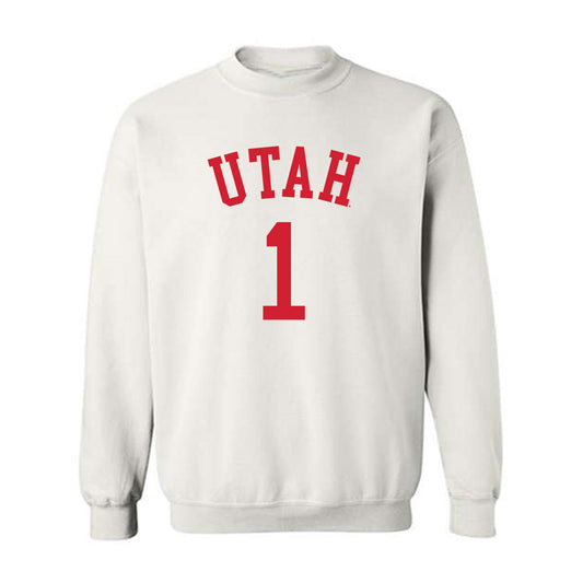 Utah - NCAA Women's Basketball : Avery Hjelmstad - Replica Shersey Crewneck Sweatshirt-0