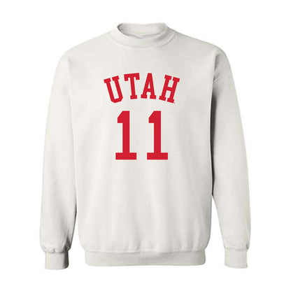 Utah - NCAA Men's Basketball : Lucas Langarita - Replica Shersey Crewneck Sweatshirt-0