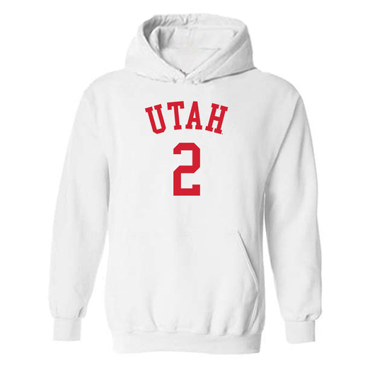 Utah - NCAA Women's Basketball : Lena Girardi - Replica Shersey Hooded Sweatshirt-0