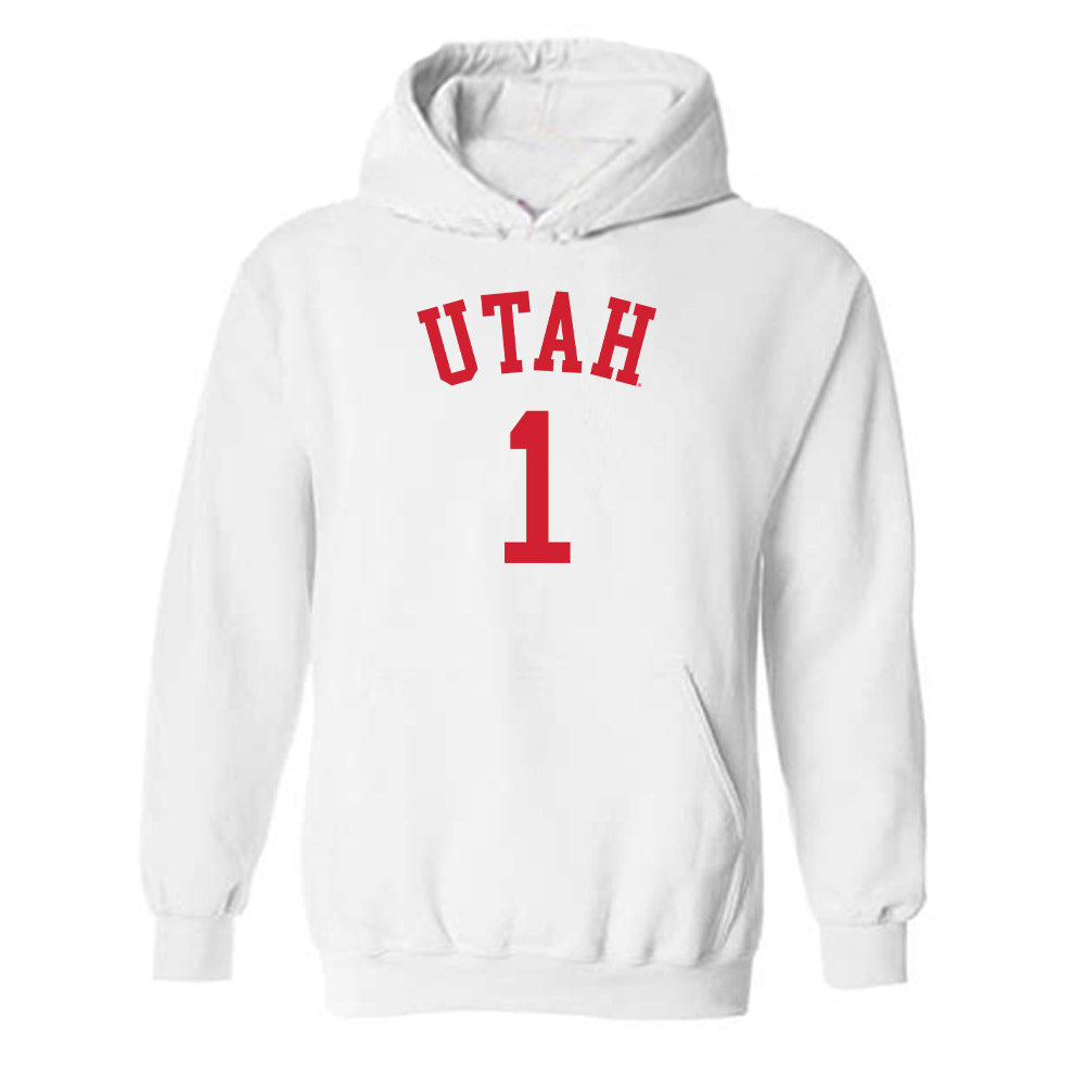 Utah - NCAA Men's Basketball : Ben Carlson - Replica Shersey Hooded Sweatshirt