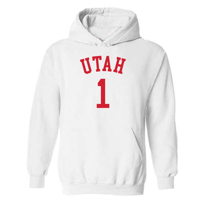Utah - NCAA Men's Basketball : Ben Carlson - Replica Shersey Hooded Sweatshirt