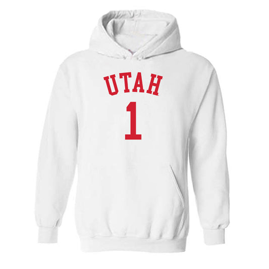 Utah - NCAA Men's Basketball : Ben Carlson - Replica Shersey Hooded Sweatshirt