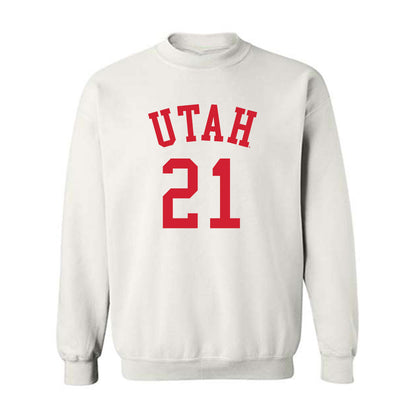 Utah - NCAA Men's Basketball : Alec Anigbata - Replica Shersey Crewneck Sweatshirt-0