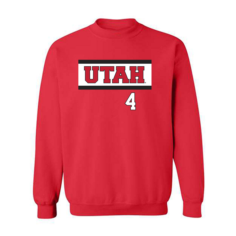 Utah - NCAA Softball : Kate Blunt - Replica Shersey Crewneck Sweatshirt-0