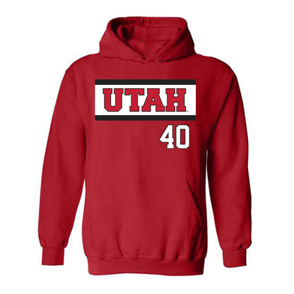 Utah - NCAA Softball : Cian Noli - Replica Shersey Hooded Sweatshirt-0