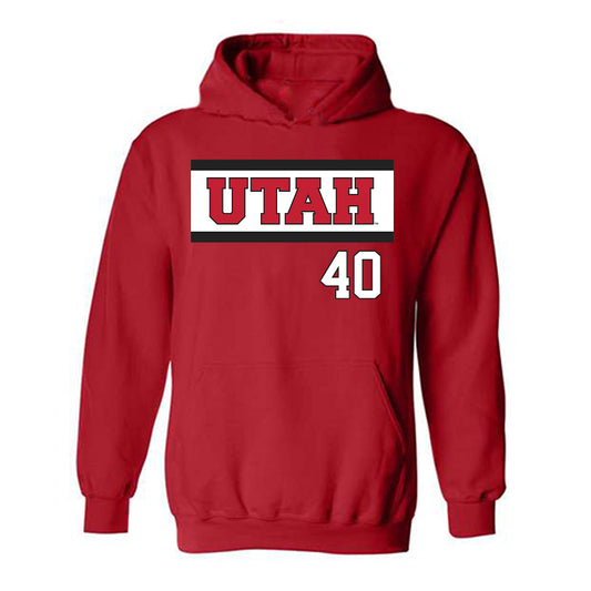 Utah - NCAA Softball : Cian Noli - Replica Shersey Hooded Sweatshirt-0