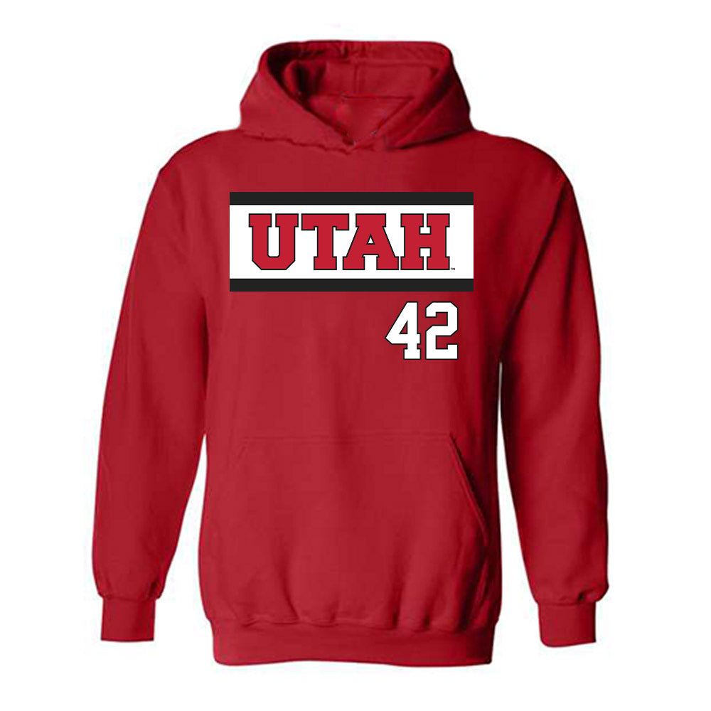 Utah - NCAA Softball : Hailee White - Replica Shersey Hooded Sweatshirt-0