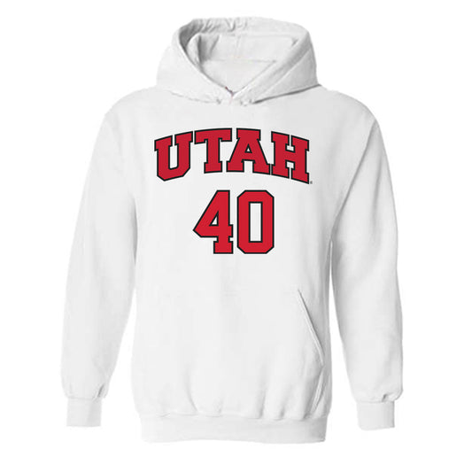 Utah - NCAA Softball : Cian Noli - Replica Shersey Hooded Sweatshirt-0