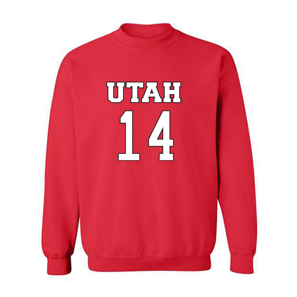 Utah - NCAA Women's Basketball : Kamryn Mafua - Replica Shersey Crewneck Sweatshirt-0