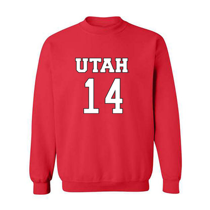 Utah - NCAA Women's Basketball : Kamryn Mafua - Replica Shersey Crewneck Sweatshirt-0