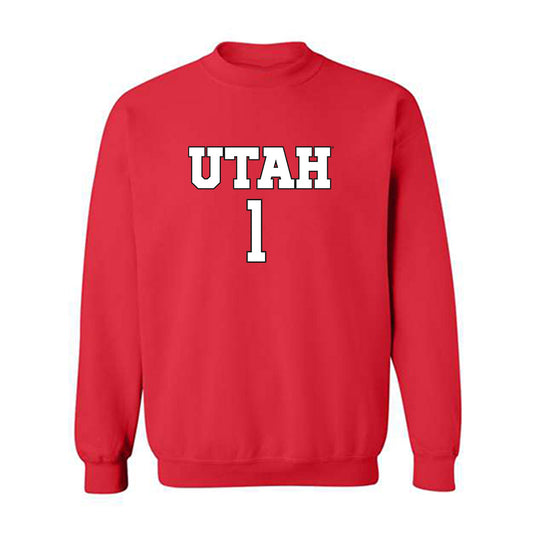 Utah - NCAA Women's Soccer : Anna Solomon - Replica Shersey Crewneck Sweatshirt-0