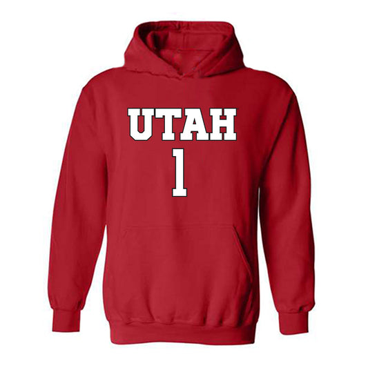 Utah - NCAA Women's Soccer : Anna Solomon - Replica Shersey Hooded Sweatshirt-0