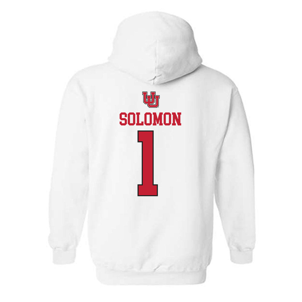 Utah - NCAA Women's Soccer : Anna Solomon - Replica Shersey Hooded Sweatshirt-1