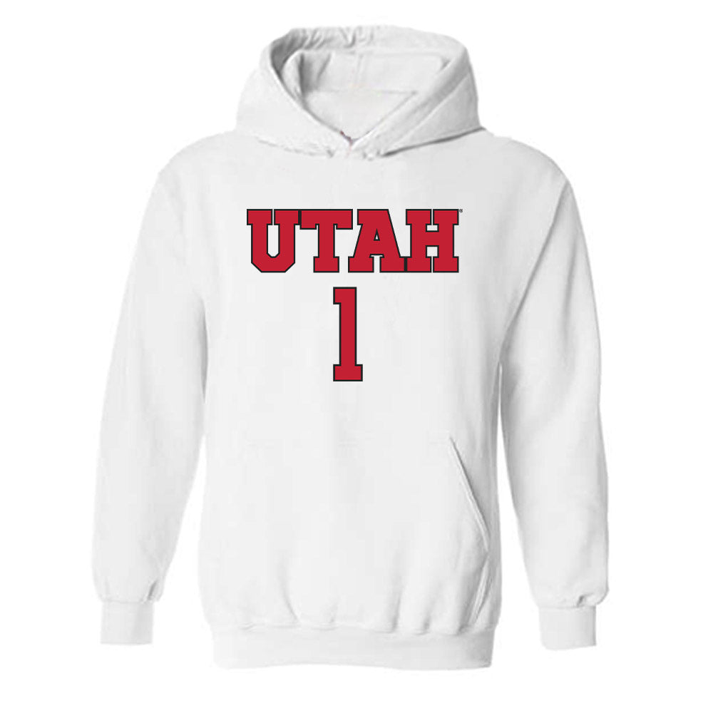 Utah - NCAA Women's Soccer : Anna Solomon - Replica Shersey Hooded Sweatshirt-0