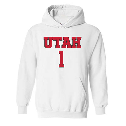 Utah - NCAA Women's Soccer : Anna Solomon - Replica Shersey Hooded Sweatshirt-0