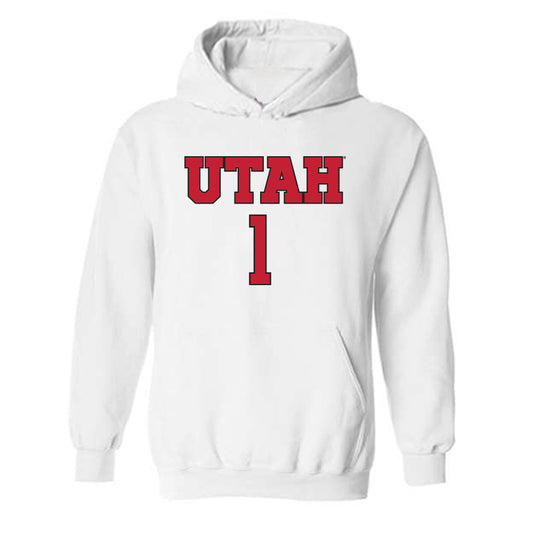 Utah - NCAA Women's Soccer : Anna Solomon - Replica Shersey Hooded Sweatshirt-0
