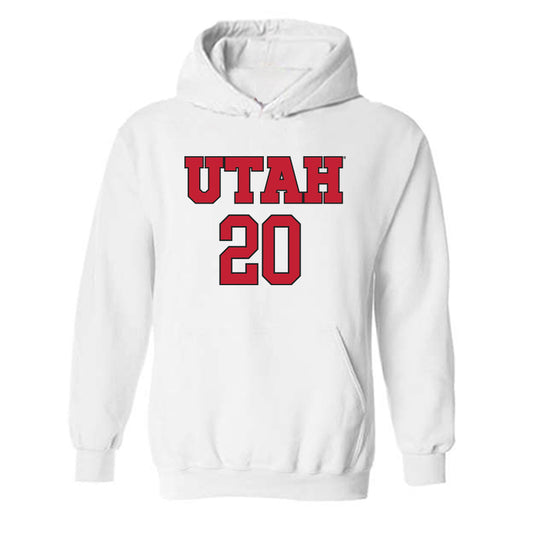 Utah - NCAA Women's Soccer : Sophie White - Replica Shersey Hooded Sweatshirt-0