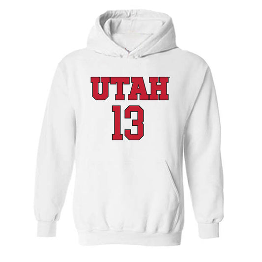 Utah - NCAA Women's Soccer : Eliza Smith - Replica Shersey Hooded Sweatshirt-0