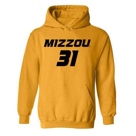 Missouri - NCAA Women's Soccer : Mia Devrouax - Replica Shersey Hooded Sweatshirt-0
