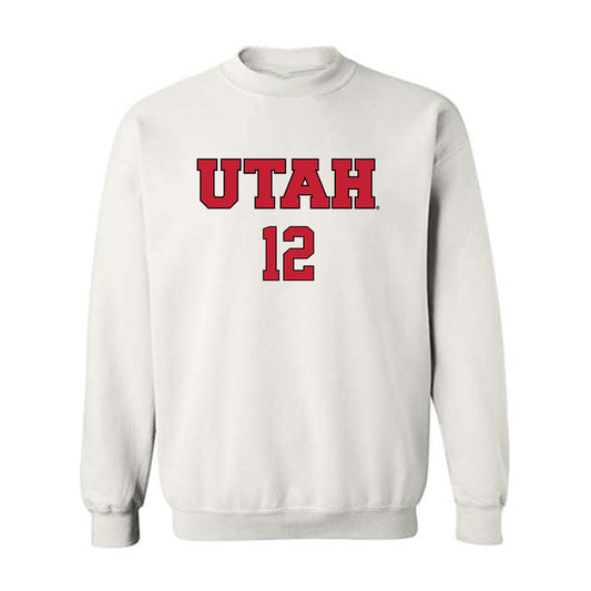 Utah - NCAA Women's Volleyball : Katelynn Field - Replica Shersey Crewneck Sweatshirt-0