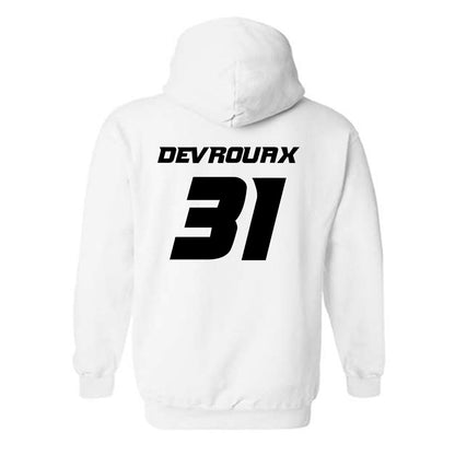 Missouri - NCAA Women's Soccer : Mia Devrouax - Replica Shersey Hooded Sweatshirt-1