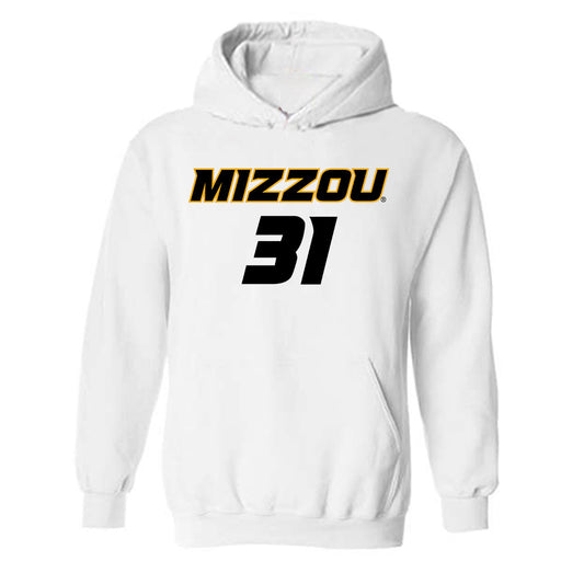 Missouri - NCAA Women's Soccer : Mia Devrouax - Replica Shersey Hooded Sweatshirt-0