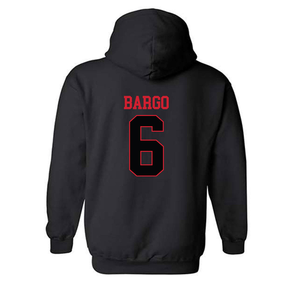 NC State - NCAA Baseball : Dalton Bargo - Replica Shersey Hooded Sweatshirt-1