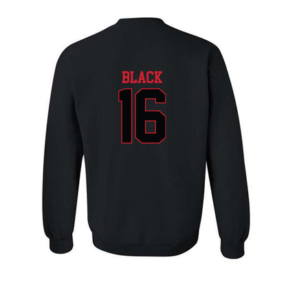 NC State - NCAA Baseball : Collins Black - Replica Shersey Crewneck Sweatshirt-1