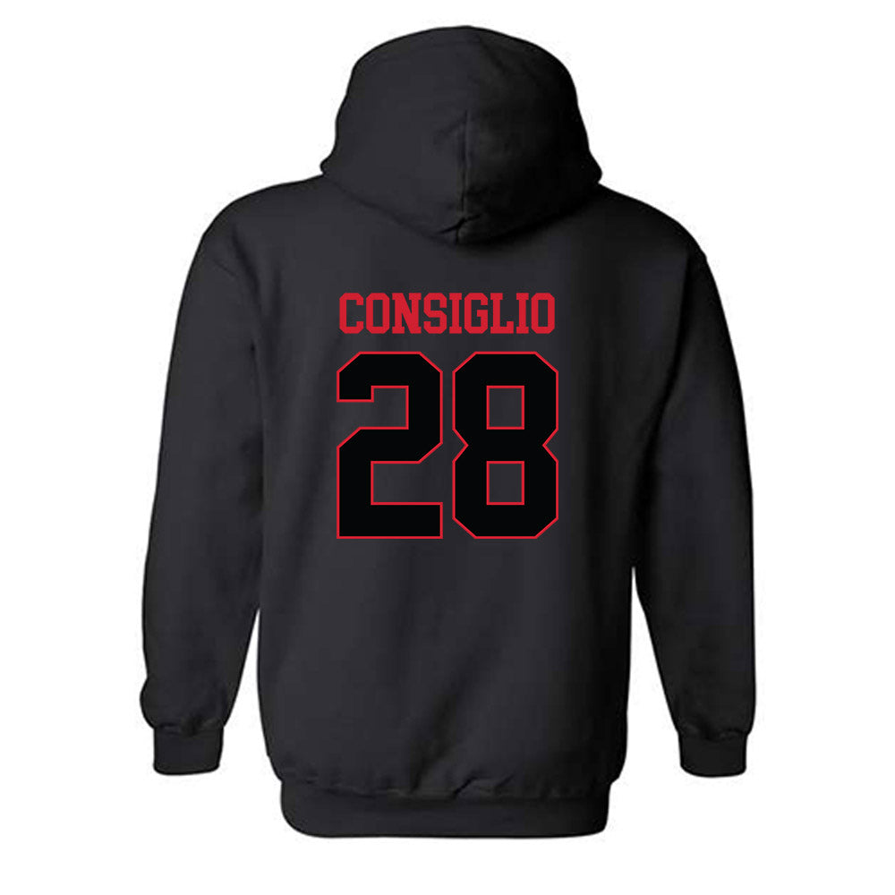NC State - NCAA Baseball : Cooper Consiglio - Hooded Sweatshirt Replica Shersey