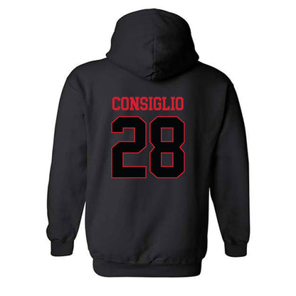 NC State - NCAA Baseball : Cooper Consiglio - Hooded Sweatshirt Replica Shersey