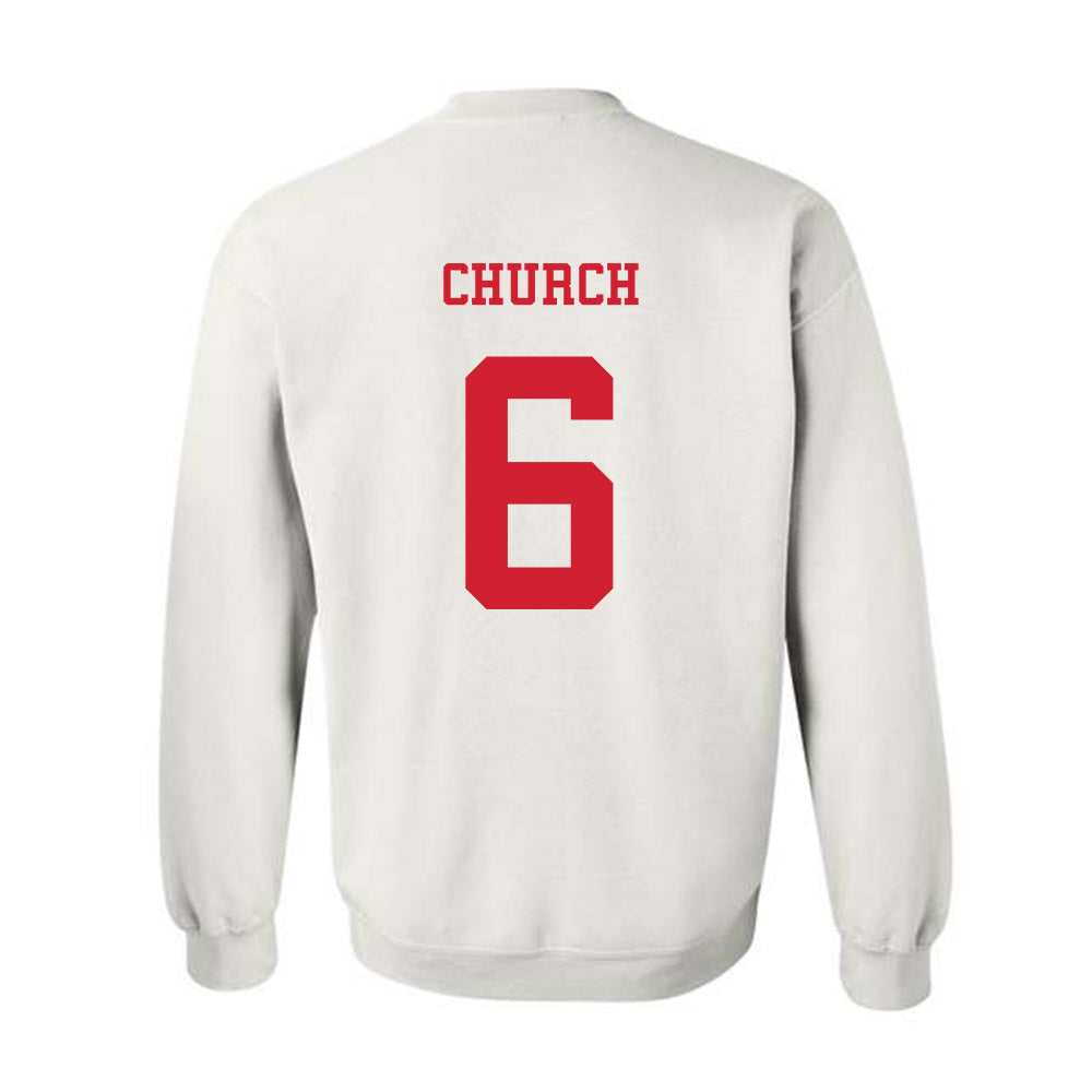 NC State - NCAA Baseball : Landon Church - Replica Shersey Crewneck Sweatshirt-1