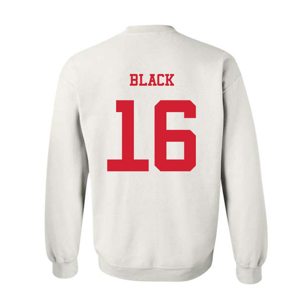 NC State - NCAA Baseball : Collins Black - Replica Shersey Crewneck Sweatshirt-1
