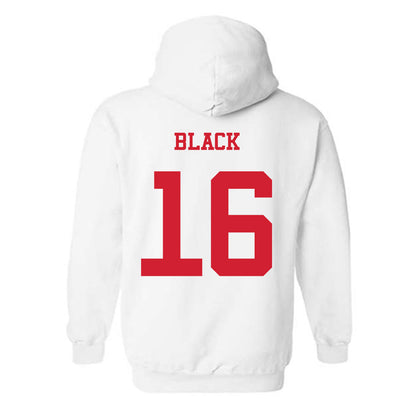 NC State - NCAA Baseball : Collins Black - Replica Shersey Hooded Sweatshirt-1
