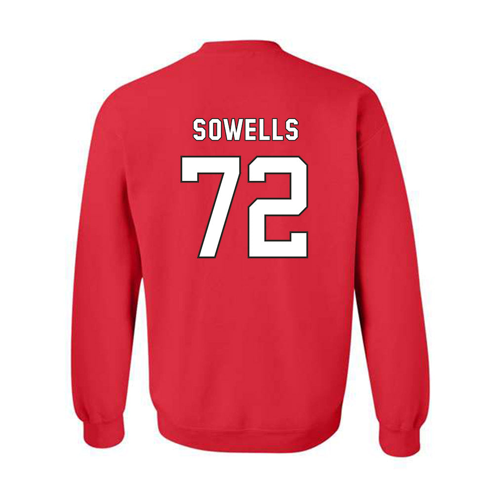 NC State - NCAA Football : Spike Sowells - Replica Shersey Crewneck Sweatshirt-1