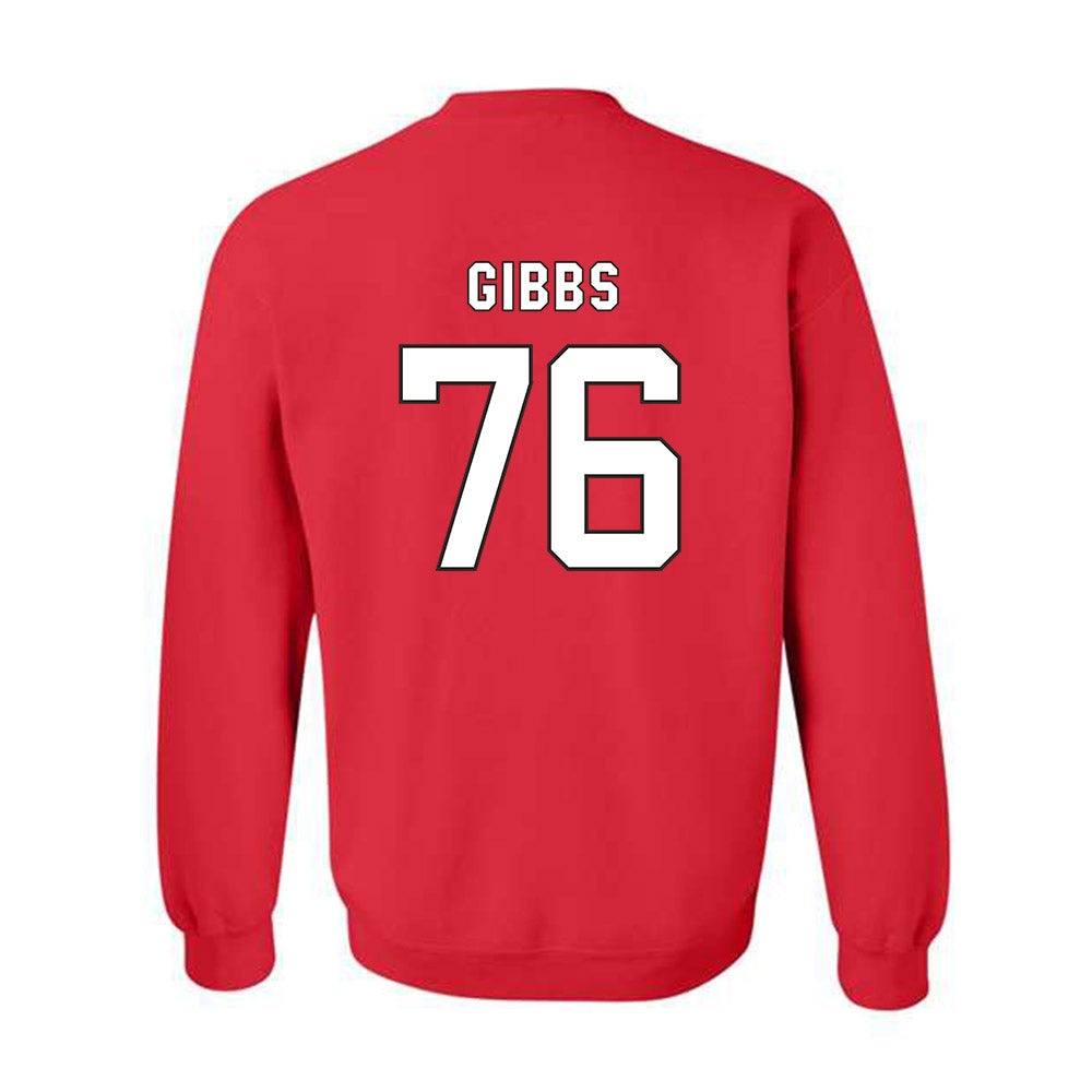 NC State - NCAA Football : Michael Gibbs - Replica Shersey Crewneck Sweatshirt-1