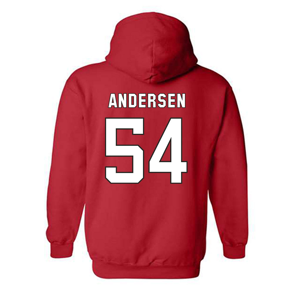 NC State - NCAA Football : Teague Andersen - Replica Shersey Hooded Sweatshirt-1