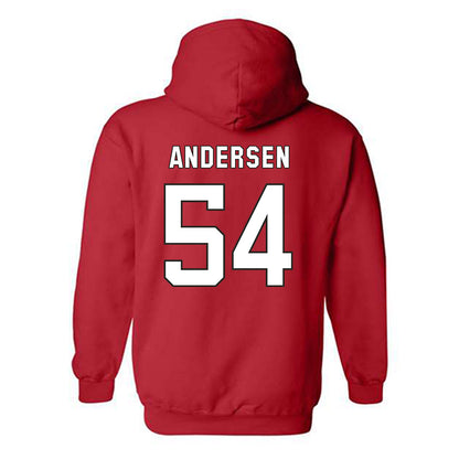 NC State - NCAA Football : Teague Andersen - Replica Shersey Hooded Sweatshirt-1