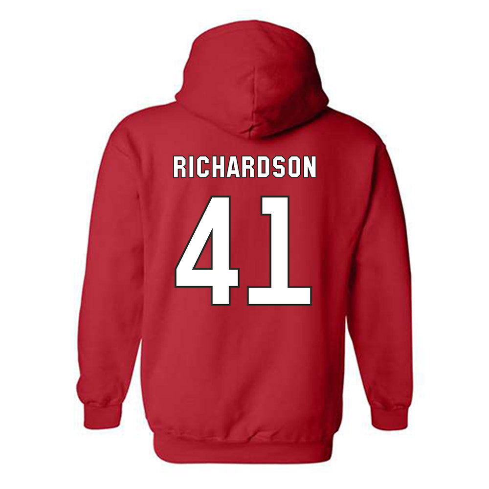 NC State - NCAA Football : AJ Richardson - Replica Shersey Hooded Sweatshirt-1