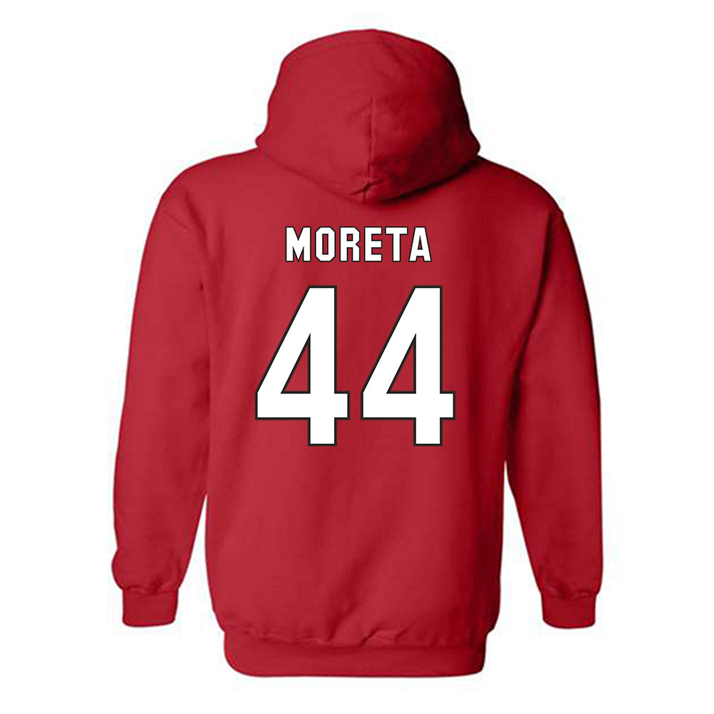 NC State - NCAA Football : Jordan Moreta - Replica Shersey Hooded Sweatshirt-1