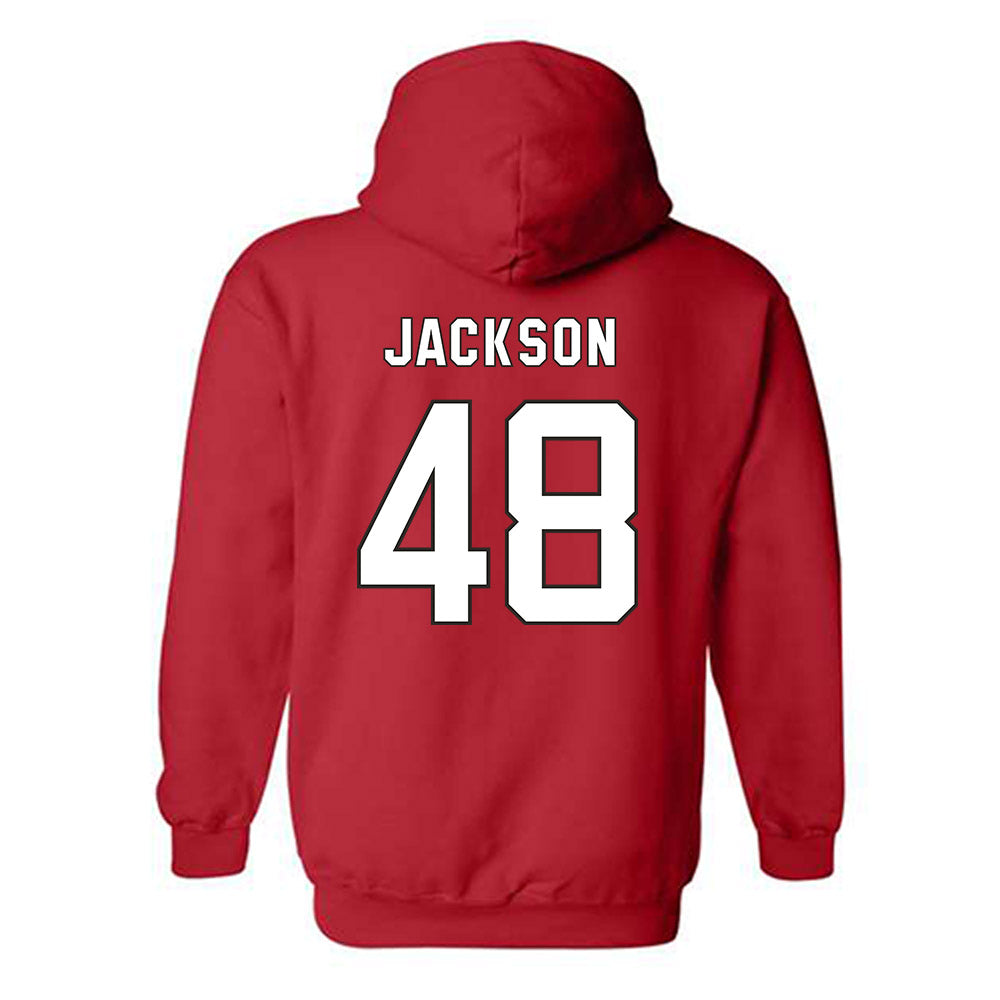 NC State - NCAA Football : Hunter Jackson - Replica Shersey Hooded Sweatshirt-1