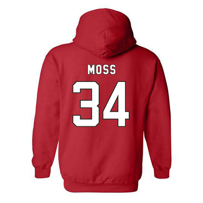 NC State - NCAA Football : Noah Moss - Replica Shersey Hooded Sweatshirt-1
