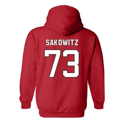 NC State - NCAA Football : Brady Sakowitz - Replica Shersey Hooded Sweatshirt-1