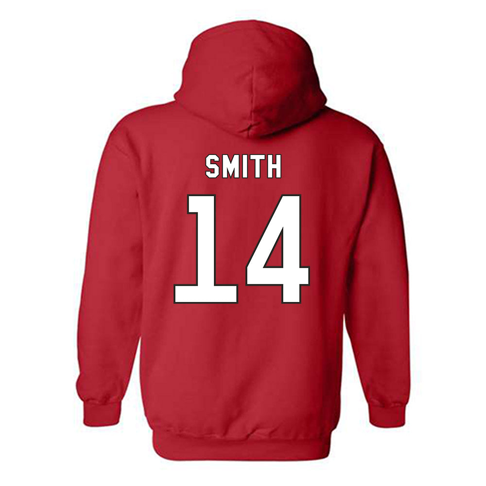 NC State - NCAA Football : Jacob Smith - Replica Shersey Hooded Sweatshirt-1