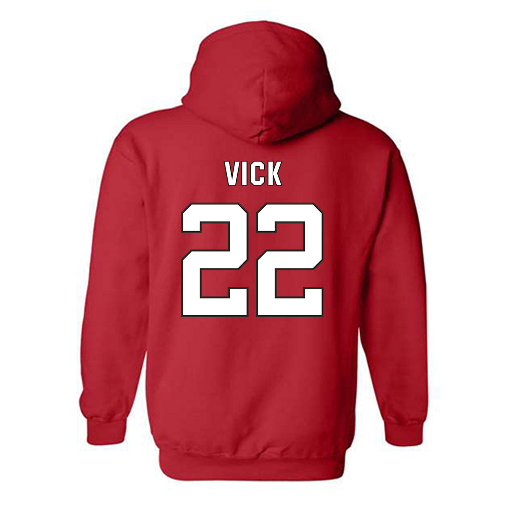 NC State - NCAA Football : Jackson Vick - Replica Shersey Hooded Sweatshirt-1