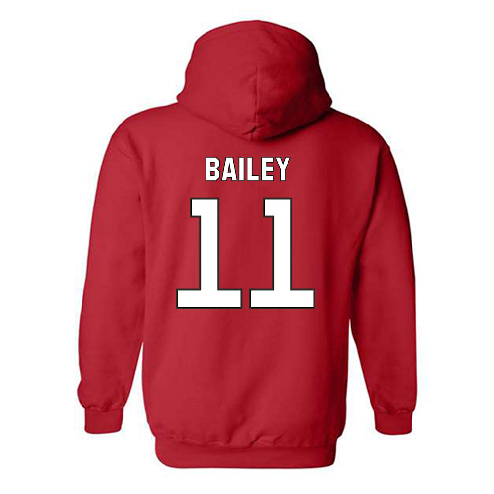 NC State - NCAA Football : CJ Bailey - Replica Shersey Hooded Sweatshirt-1