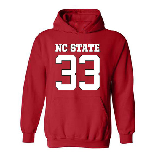 NC State - NCAA Football : Zykir Moore - Replica Shersey Hooded Sweatshirt-0